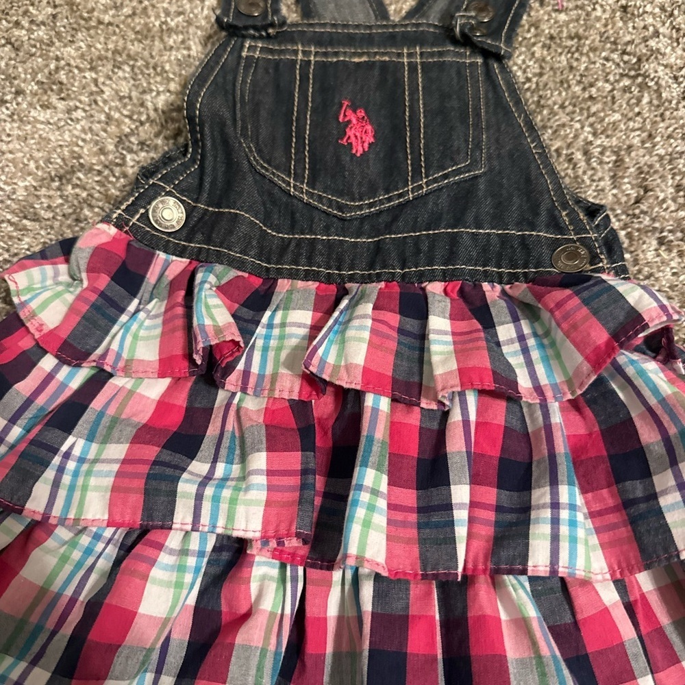 US Polo Assn. 2T‎ little girls overall dress/skirt - Picture 2 of 5